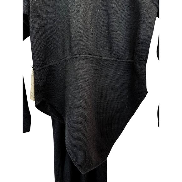 VTG St John Knit Bodysuit Top Womens M Black 80s Long Slvd Scarf Flaw Rare NWT - Picture 7 of 10
